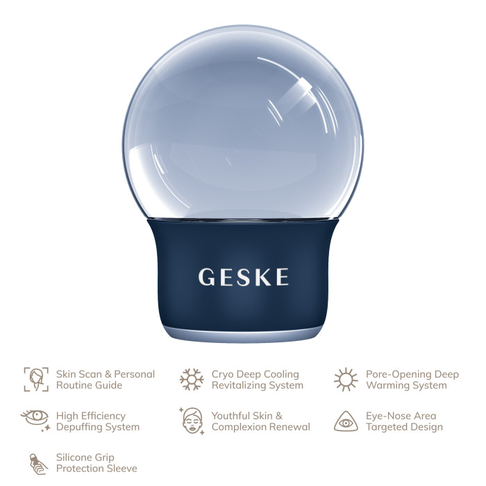 Масажер для обличчя і тіла GESKE Cool&Warm Face and Body Massager 7в1 midnight