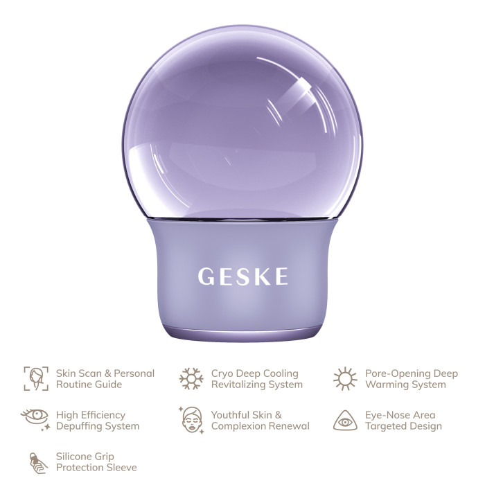Масажер для обличчя і тіла GESKE Cool&Warm Face and Body Massager 7в1 purple