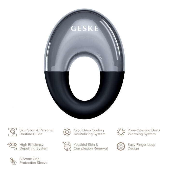 Масажер для очей GESKE Cool&Warm Eye Massager 7в1 black