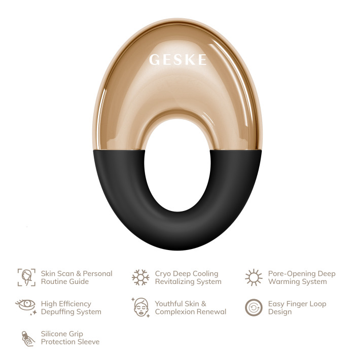 Масажер для очей GESKE Cool&Warm Eye Massager 7в1 gray