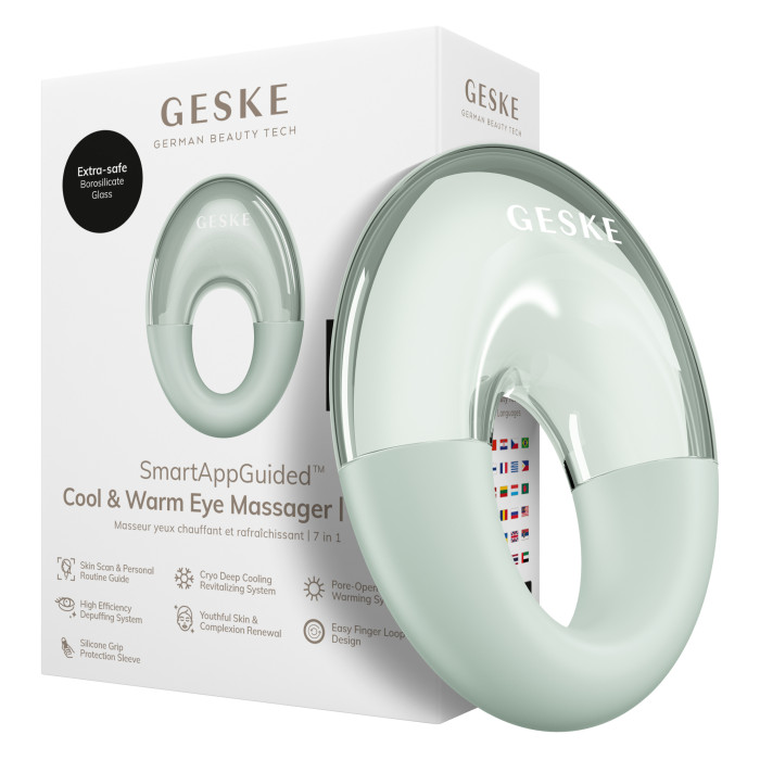 Масажер для очей GESKE Cool&Warm Eye Massager 7в1 green