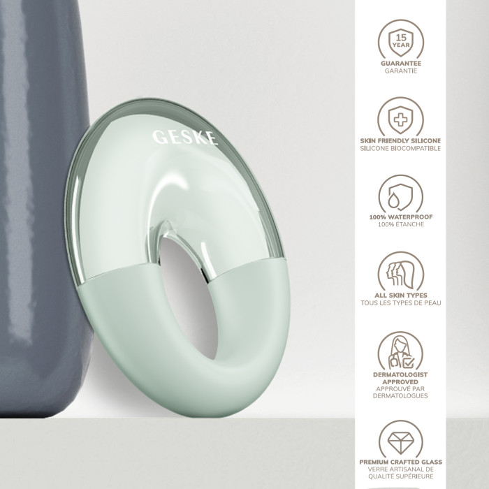 Масажер для очей GESKE Cool&Warm Eye Massager 7в1 green