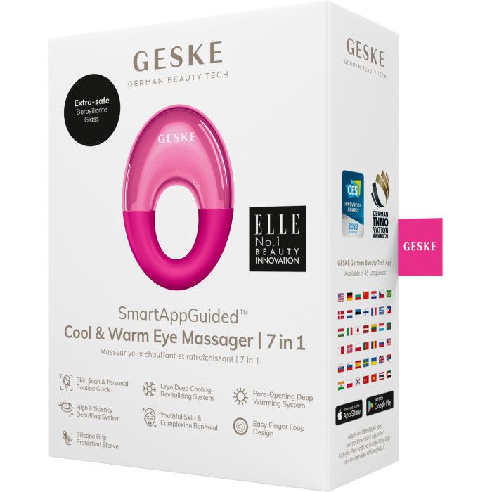 Масажер для очей GESKE Cool&Warm Eye Massager 7в1 magenta