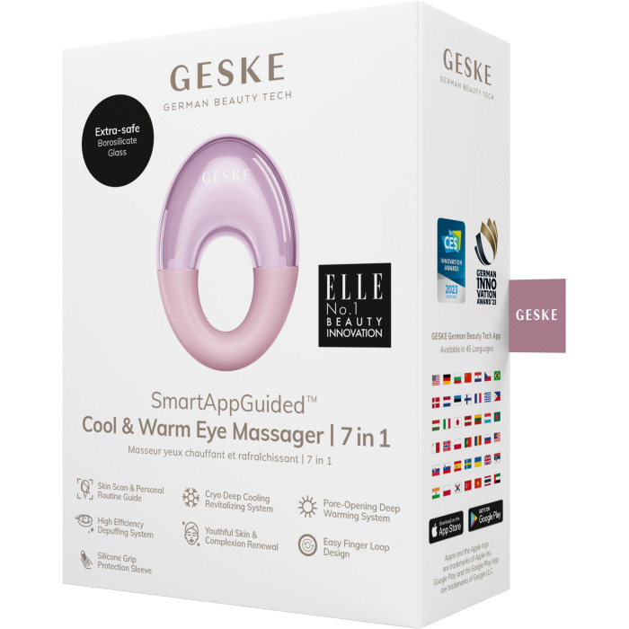 Масажер для очей GESKE Cool&Warm Eye Massager 7в1 pink