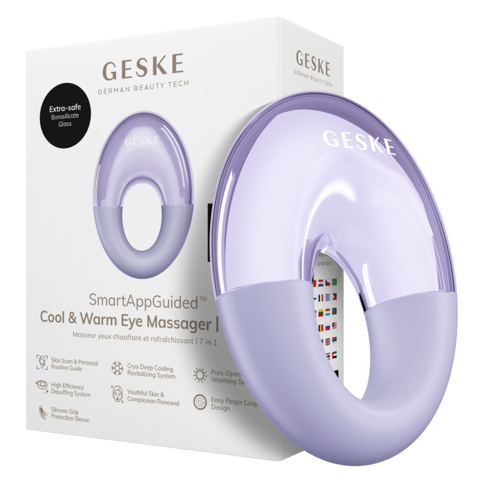 Масажер для очей GESKE Cool&Warm Eye Massager 7в1 purple