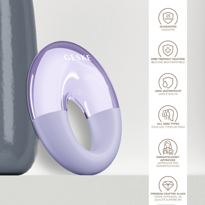 Масажер для очей GESKE Cool&Warm Eye Massager 7в1 purple