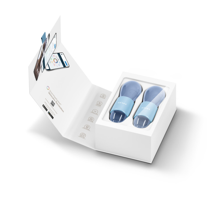 Подвійний масажер для очей GESKE Cool&Warm Duo Eye Massager 7в1 aquamarine