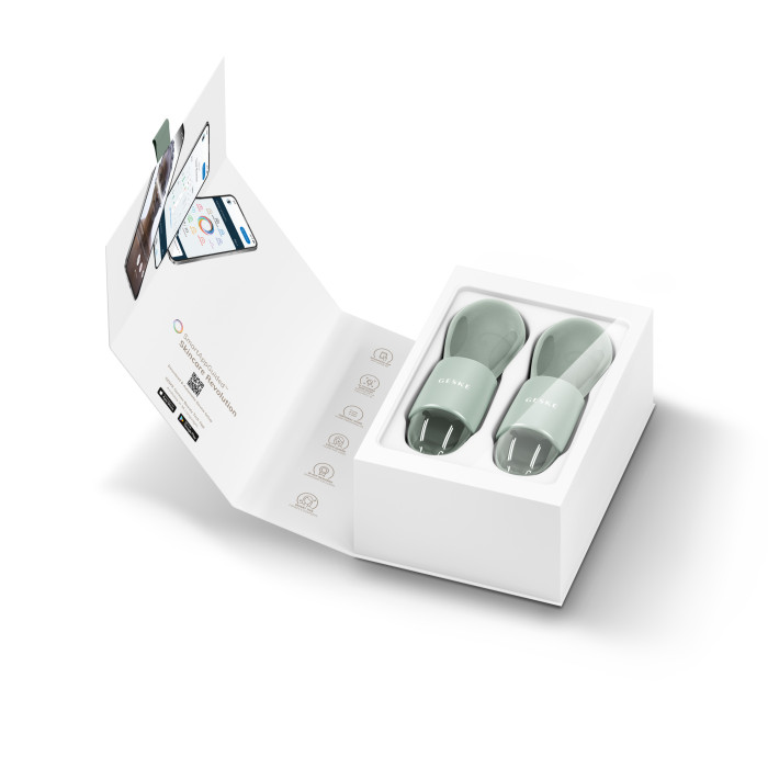 Подвійний масажер для очей GESKE Cool&Warm Duo Eye Massager 7в1 green