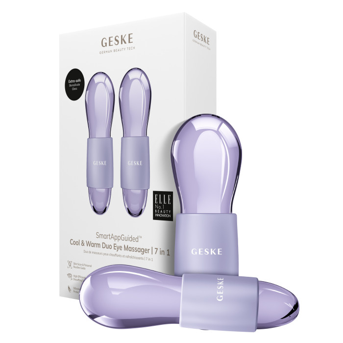 Подвійний масажер для очей GESKE Cool&Warm Duo Eye Massager 7в1 purple