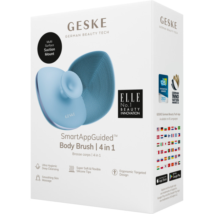 Щітка для тіла GESKE Body Brush metal 4в1 aquamarine
