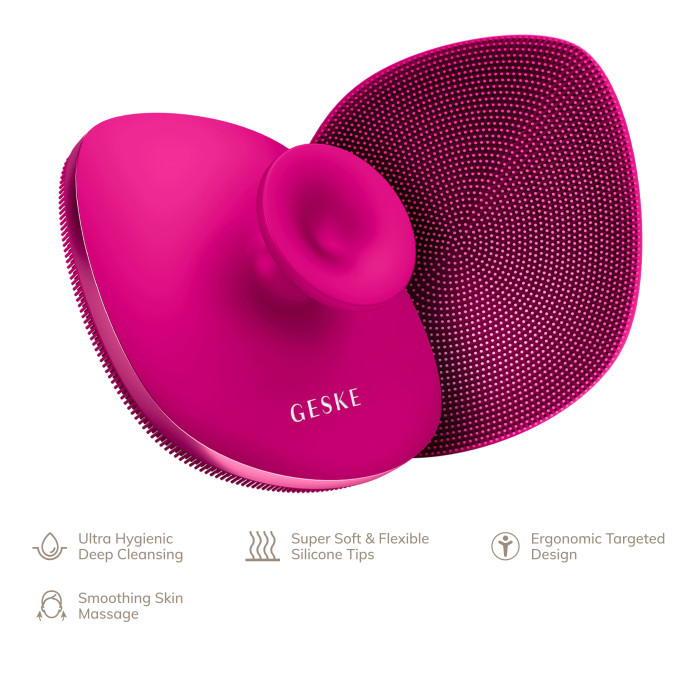 Щітка для тіла GESKE Body Brush metal 4в1 magenta