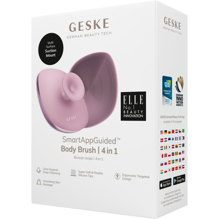 Щітка для тіла GESKE Body Brush metal 4в1 pink