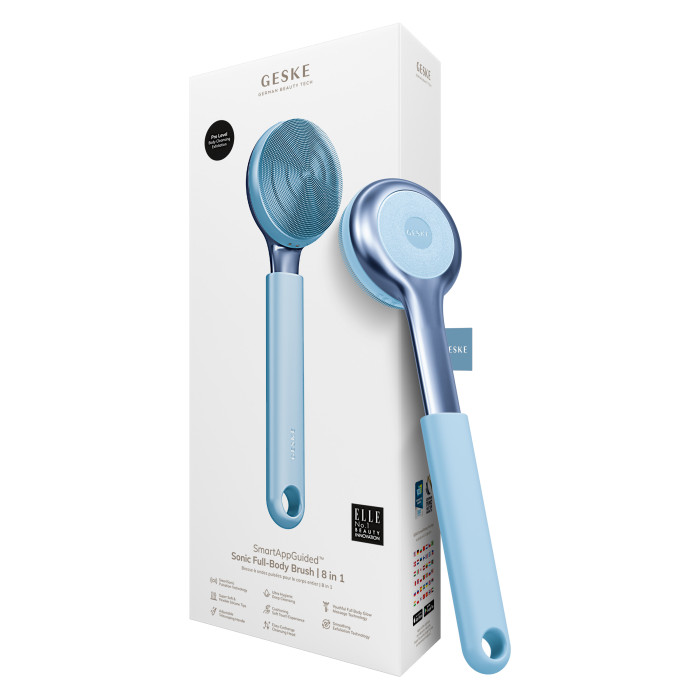 Ультразвукова щітка для всього тіла GESKE Sonic Full-Body Brush&Intensive Exfoliator 8в1 aquamarine