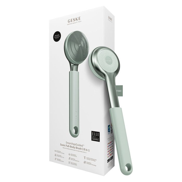 Ультразвукова щітка для всього тіла GESKE Sonic Full-Body Brush&Intensive Exfoliator 8в1 green
