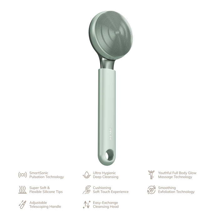 Ультразвукова щітка для всього тіла GESKE Sonic Full-Body Brush&Intensive Exfoliator 8в1 green