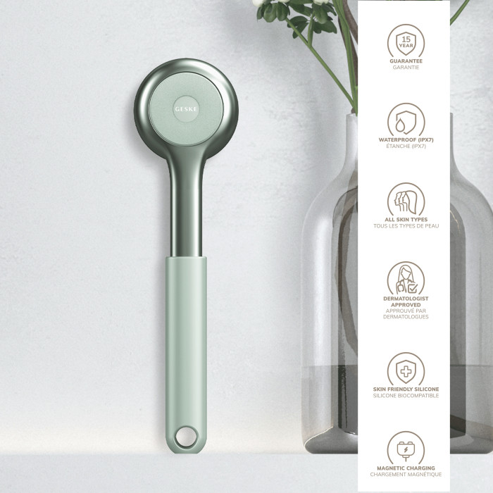 Ультразвукова щітка для всього тіла GESKE Sonic Full-Body Brush&Intensive Exfoliator 8в1 green