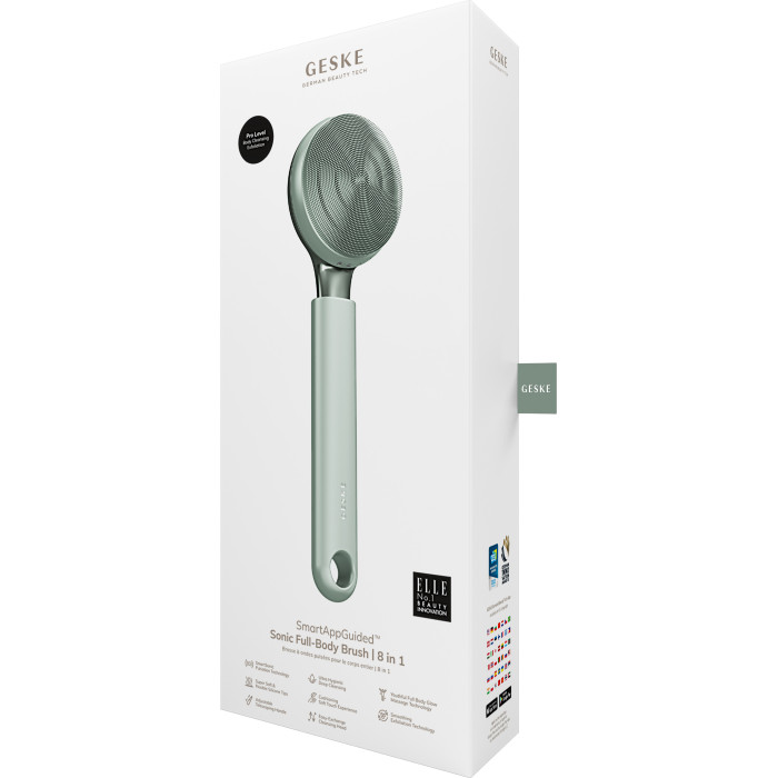 Ультразвукова щітка для всього тіла GESKE Sonic Full-Body Brush&Intensive Exfoliator 8в1 green