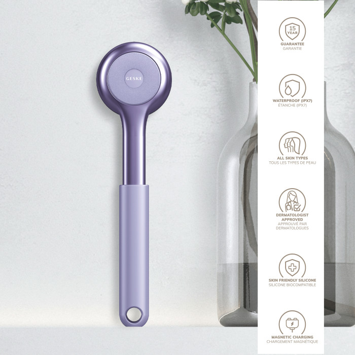 Ультразвукова щітка для всього тіла GESKE Sonic Full-Body Brush&Intensive Exfoliator 8в1 purple