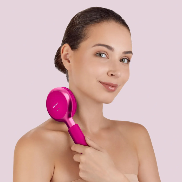 Звукова світлодіодна щітка для всього тіла GESKE Sonic LED Full-Body Brush&Intensive Exfoliator 9в1 magenta
