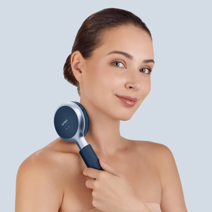 Звукова світлодіодна щітка для всього тіла GESKE Sonic LED Full-Body Brush&Intensive Exfoliator 9в1 midnight