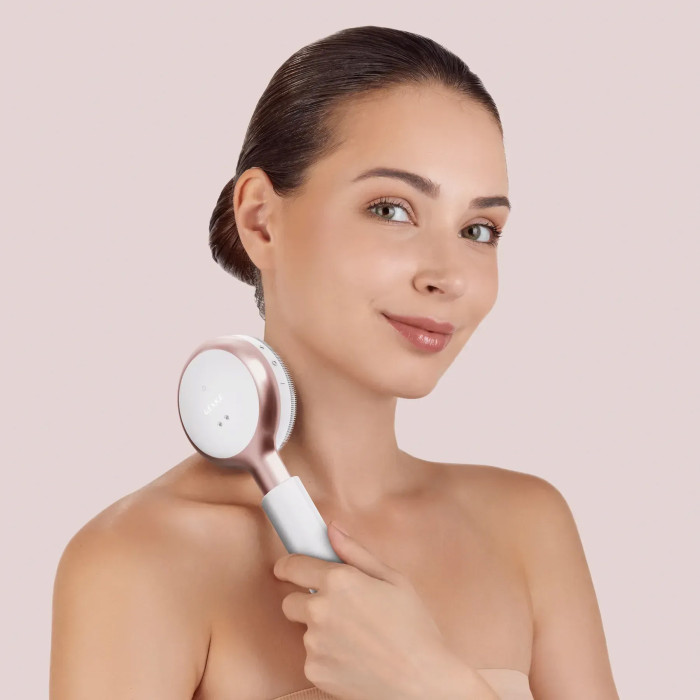 Звукова світлодіодна щітка для всього тіла GESKE Sonic LED Full-Body Brush&Intensive Exfoliator 9в1 starlight