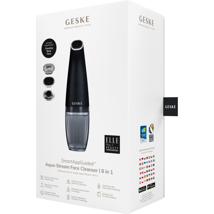 Очищуючий засіб для обличчя GESKE Aqua-Stream Face Cleanser 8в1 black