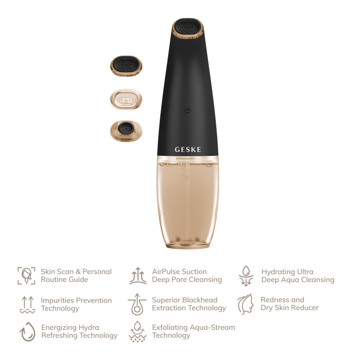 Очищуючий засіб для обличчя GESKE Aqua-Stream Face Cleanser 8в1 gray