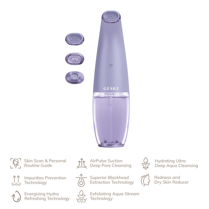 Очищуючий засіб для обличчя GESKE Aqua-Stream Face Cleanser 8в1 purple