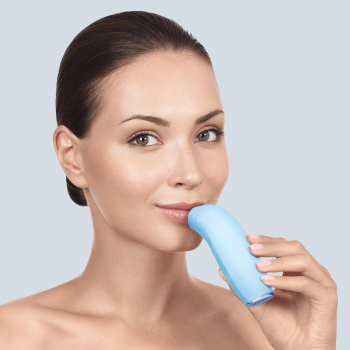 Пристрій для збільшення об'єму губ GESKE Lip Volumizer&Booster 6в1 aquamarine