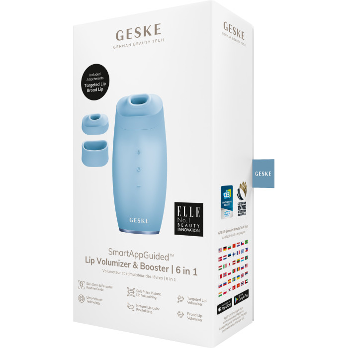 Пристрій для збільшення об'єму губ GESKE Lip Volumizer&Booster 6в1 aquamarine