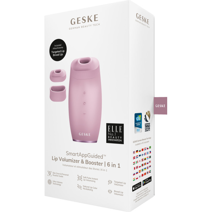Пристрій для збільшення об'єму губ GESKE Lip Volumizer&Booster 6в1 pink