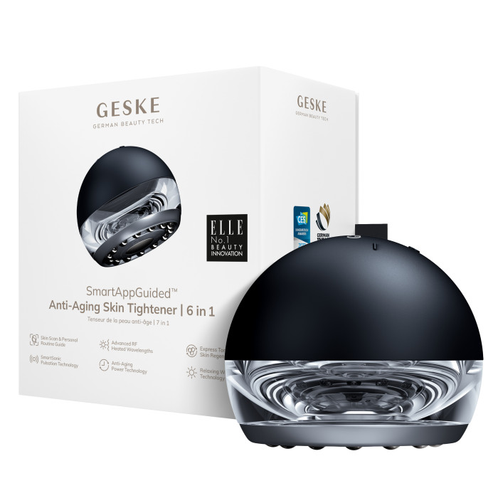 Масажер для підтяжки шкіри обличчя GESKE Anti-aging Skin Tightener 6в1 black