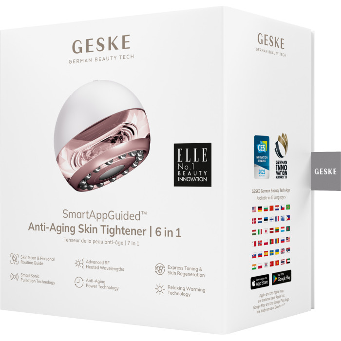 Масажер для підтяжки шкіри обличчя GESKE Anti-aging Skin Tightener 6в1 starlight