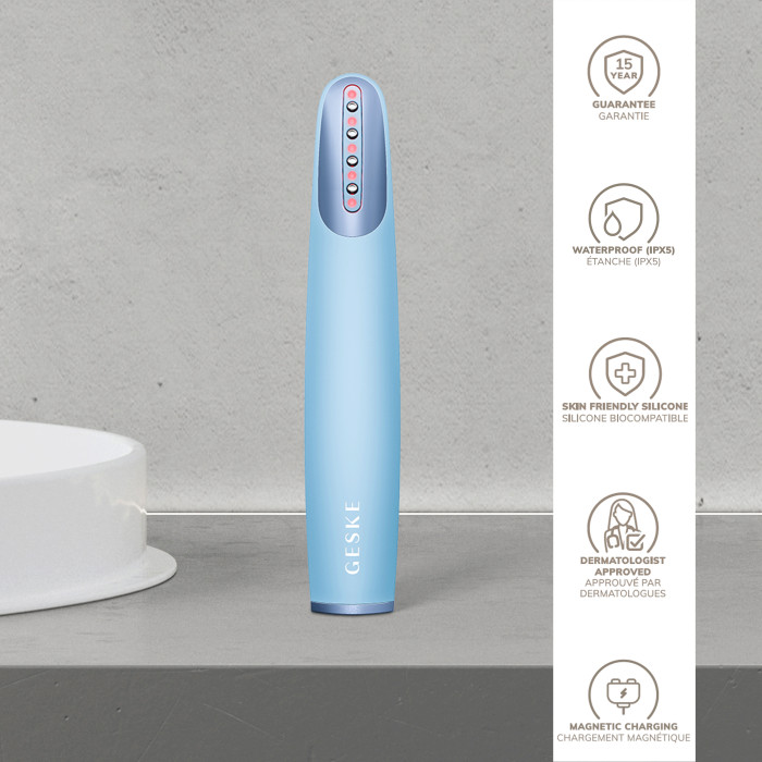 Пристрій для зміцнення і тонізації шкіри обличчя GESKE Skin Firming Wand 7в1 aquamarine