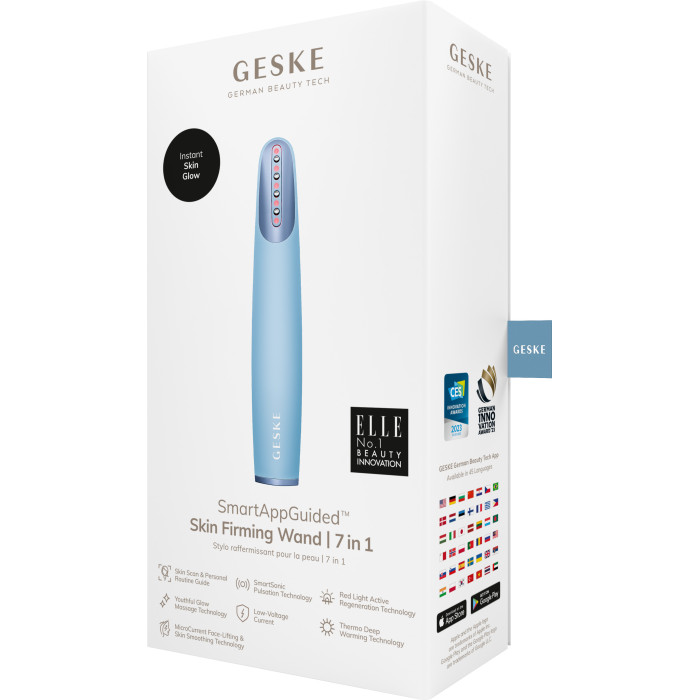 Пристрій для зміцнення і тонізації шкіри обличчя GESKE Skin Firming Wand 7в1 aquamarine