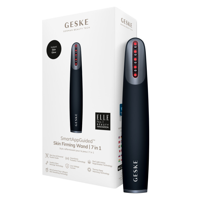 Пристрій для зміцнення і тонізації шкіри обличчя GESKE Skin Firming Wand 7в1 black