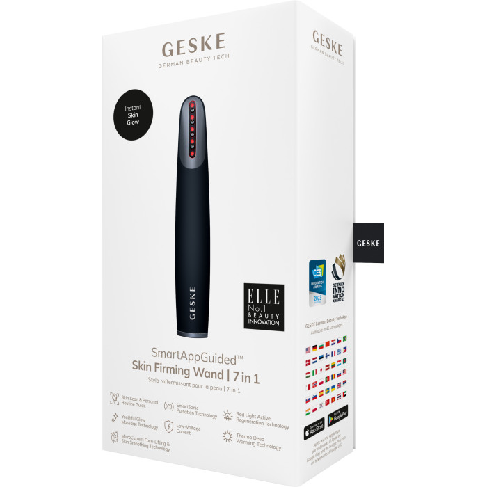 Пристрій для зміцнення і тонізації шкіри обличчя GESKE Skin Firming Wand 7в1 black