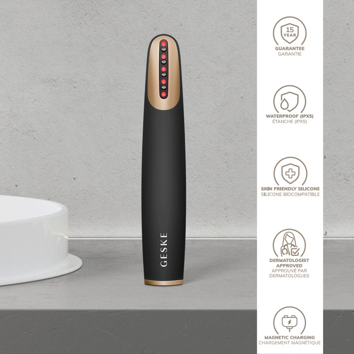 Пристрій для зміцнення і тонізації шкіри обличчя GESKE Skin Firming Wand 7в1 gray
