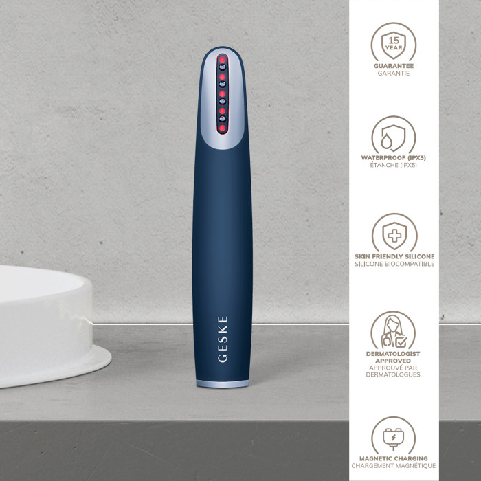 Пристрій для зміцнення і тонізації шкіри обличчя GESKE Skin Firming Wand 7в1 midnight