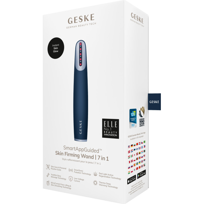 Пристрій для зміцнення і тонізації шкіри обличчя GESKE Skin Firming Wand 7в1 midnight