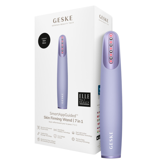 Пристрій для зміцнення і тонізації шкіри обличчя GESKE Skin Firming Wand 7в1 purple
