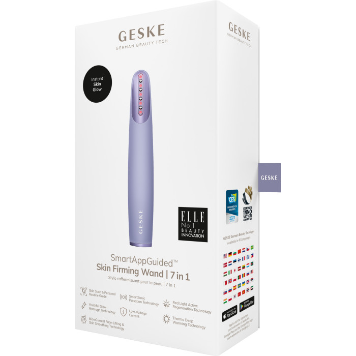 Пристрій для зміцнення і тонізації шкіри обличчя GESKE Skin Firming Wand 7в1 purple