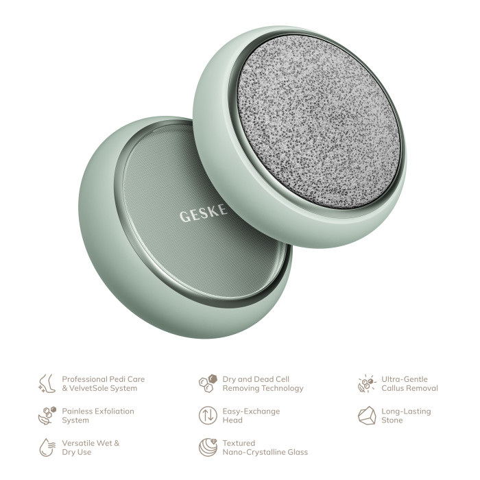 Набір для догляду за стопами GESKE Dual Foot Smoothener 8в1 green