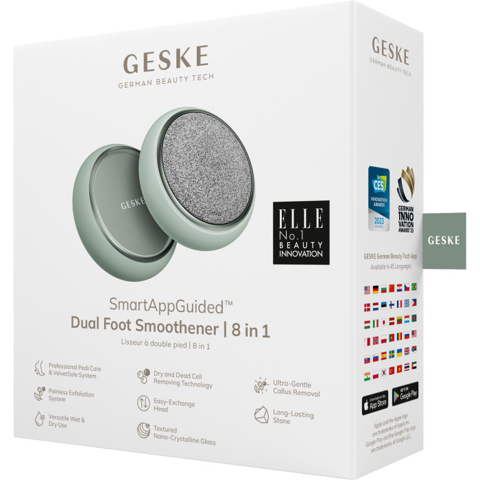 Набір для догляду за стопами GESKE Dual Foot Smoothener 8в1 green