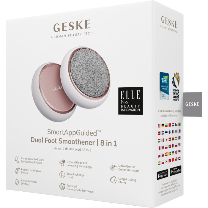 Набір для догляду за стопами GESKE Dual Foot Smoothener 8в1 starlight