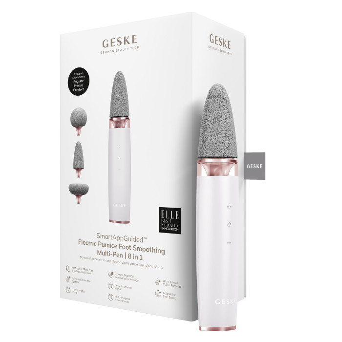 Шліфувальна пилка для стоп з додатковими насадками GESKE Electric Pumice Foot Smoothing Multi-Pen 8в1 starlight
