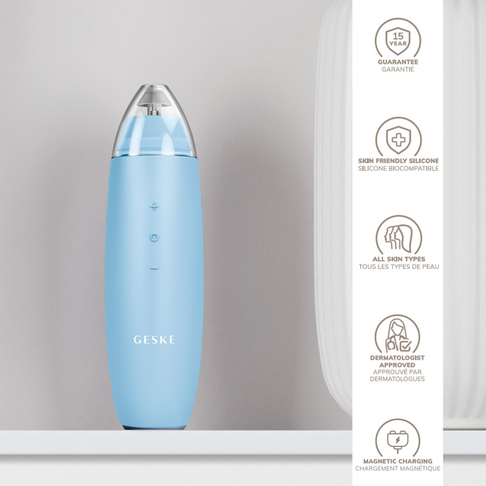 Мікродермабразійний пристрій для видалення чорних цяток GESKE MicroDermabrasion Blackhead Remover 7в1 aquamarine