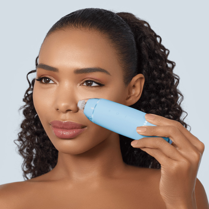 Мікродермабразійний пристрій для видалення чорних цяток GESKE MicroDermabrasion Blackhead Remover 7в1 aquamarine