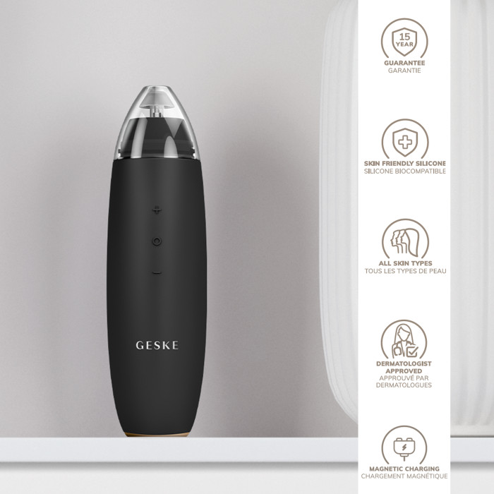 Мікродермабразійний пристрій для видалення чорних цяток GESKE MicroDermabrasion Blackhead Remover 7в1 gray