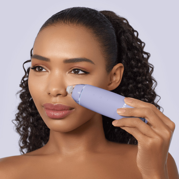 Мікродермабразійний пристрій для видалення чорних цяток GESKE MicroDermabrasion Blackhead Remover 7в1 purple